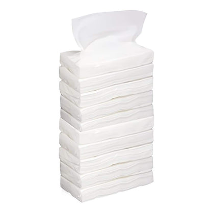 100 Pulls Each 2 Ply M-Fold Soft Tissue Paper for Refilling Tissue Boxes (Pack of 10)