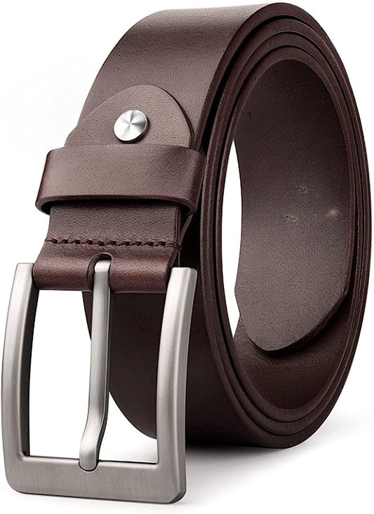 Formal/Casual Brown Color Genuine Leather Belts For Men (Length- 46 inches||40MM||BL-042-BRN) (BROWN)