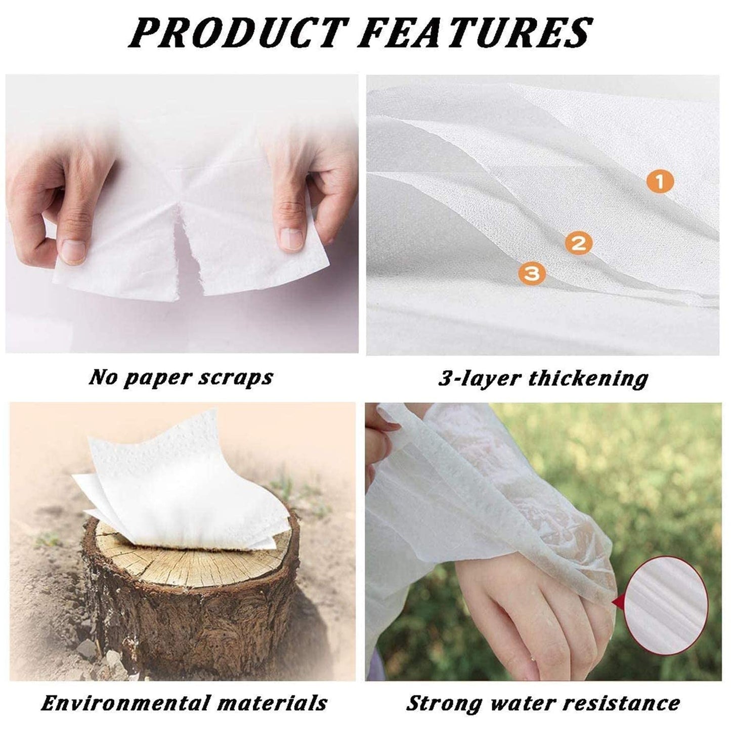 100 Pulls Each 2 Ply M-Fold Soft Tissue Paper for Refilling Tissue Boxes (Pack of 10)