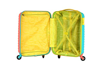 Trolley Bag for Travel | Splash 55 Cms Polycarbonate Hardsided Small Cabin Luggage Bag | Suitcase for Travel | Trolley Bag for Travelling, Coral/Teal